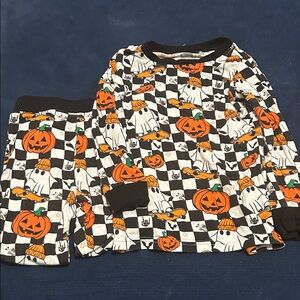 Angel Dear Halloween Pumpkin and Ghost Pajamas - Black, Orange, White